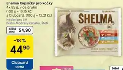 Tesco Shelma Kapsičky pro kočky, 4x 85 g, více druhů nabídka