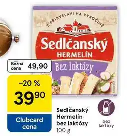 Tesco Sedlčanský Hermelín bez laktózy nabídka