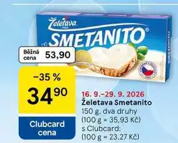 Tesco Želetava Smetanito nabídka