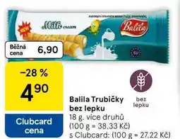 Tesco Balila Trubičky bez lepku bez lepku nabídka