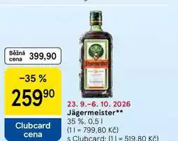 Tesco Jägermeister 35 % nabídka