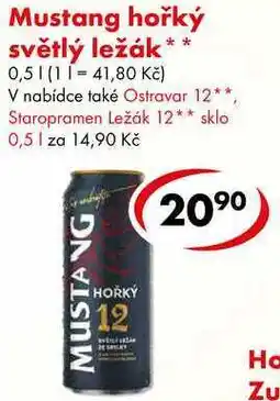 CBA Mustang hořký světlý ležák nabídka