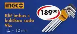 CBA Klíč imbus s kuličkou sada 9ks nabídka