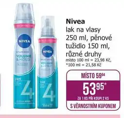 Teta Nivea lak na vlasy 250 ml, pěnové tužidlo nabídka