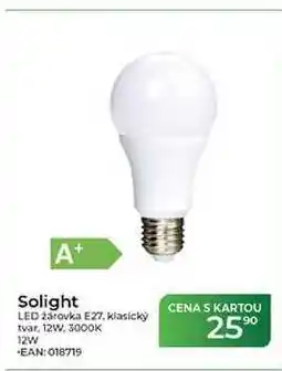 Tamda Foods A+ Solight LED žárovka E27, klasický tvar, 12W, 3000K 12W nabídka