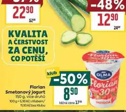 Billa Florian Smetanový jogurt nabídka