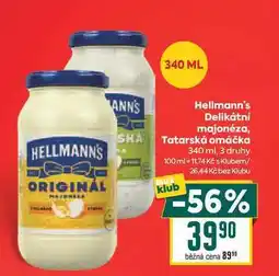 Billa Hellmann's Delikátní majonéza, Tatarská omáčka nabídka