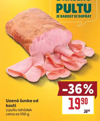 Billa Uzená šunka od kosti z pultu lahůdek cena za nabídka