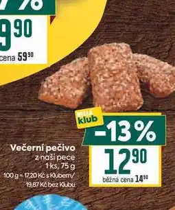 Billa Večerní pečivo z naší pece 1 ks nabídka