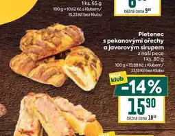 Billa Pletenec s pekanovými ořechy a javorovým sirupem z naší pece 1ks nabídka