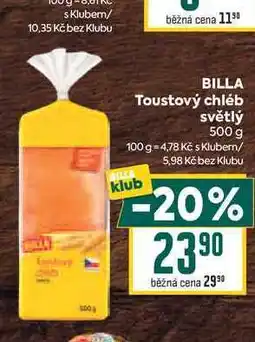 Billa BILLA Toustový chléb světlý nabídka