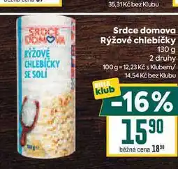 Billa Srdce domova Rýžové chlebíčky nabídka