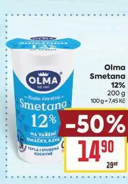 Billa Olma Smetana 12% nabídka