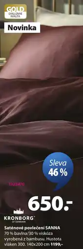 JYSK Saténové povlečení sanna nabídka