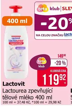 Teta Lactovit Lactourea zpevňující tělové mléko nabídka