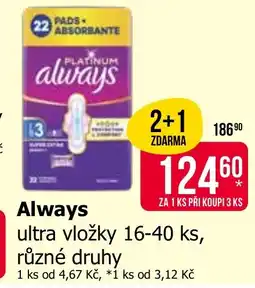 Teta Always ultra vložky nabídka