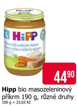 Teta Hipp bio masozeleninový příkrm nabídka