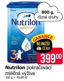 Teta Nutrilon pokračovací mléčná výživa nabídka