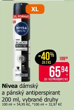 Teta Nivea dámský a pánský antiperspirant nabídka