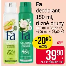 Teta Fa deodorant nabídka