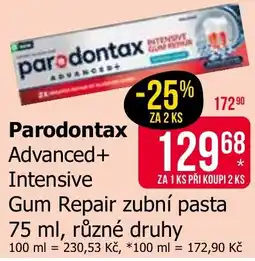 Teta Parodontax Advanced+ Intensive Gum Repair nabídka