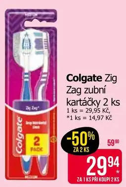 Teta Colgate Zig Zag zubní kartáčky nabídka