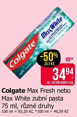 Teta Colgate Max Fresh nebo Max White nabídka