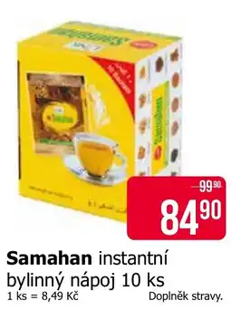 Teta Samahan instantní bylinný nápoj nabídka