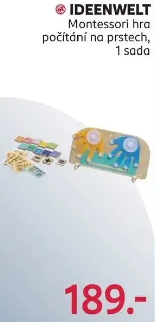 Ideenwelt Montessori hra počítání na prstech