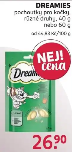Rossmann Dreamies pochoutky pro kočky nabídka