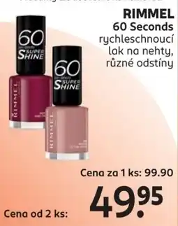 Rossmann Rimmel 60 Seconds rychleschnoucí lak na nehty nabídka