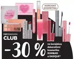 Rossmann Korejská kosmetika rom&nd a dasique nabídka
