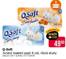 Teta Q-Soft 3vrstvý toaletní papír nabídka