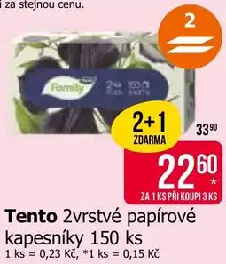 Teta Family 2vrstvé papírové kapesníky nabídka