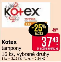 Teta Kotex tampony nabídka