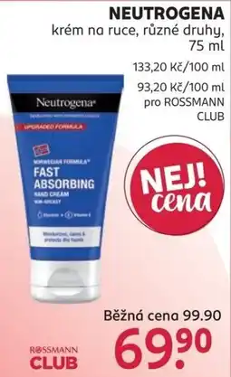 Rossmann Neutrogena krém na ruce nabídka