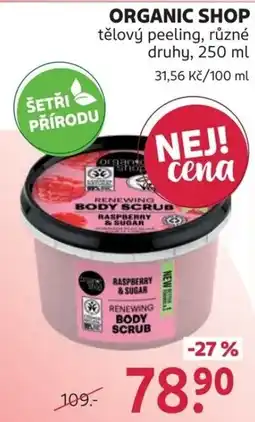 Rossmann Organic Shop tělový peeling nabídka