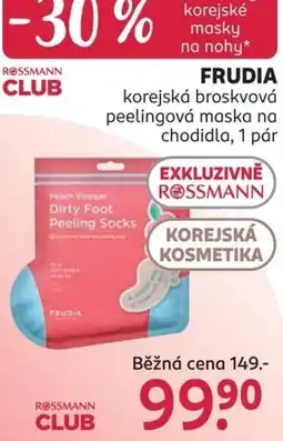 Rossmann Frudia korejská broskovová peelingová maska na chodidla nabídka