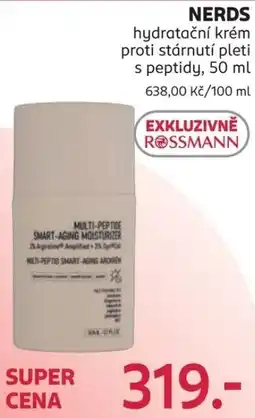 Rossmann Nerds hydratační krém proti stárnutí pleti s peptidy nabídka