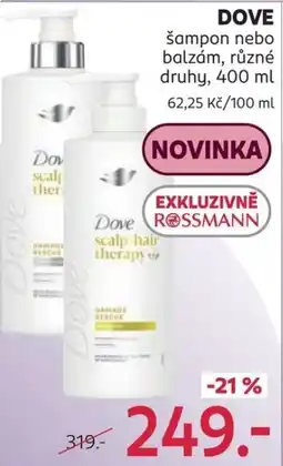 Rossmann Dove šampon nebo balzám nabídka