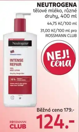 Rossmann Neutrogena intense repair nabídka