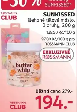 Rossmann Sunkissed šlehané tělové máslo nabídka