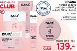 Rossmann Isana Korean beauty osvěžující polštářky pod oči nabídka