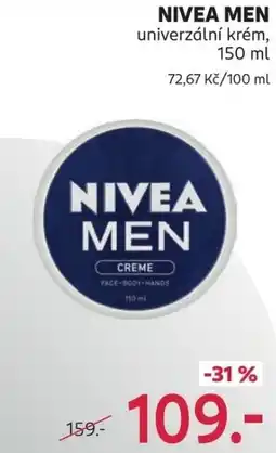 Rossmann Nivea men univerzální krém nabídka