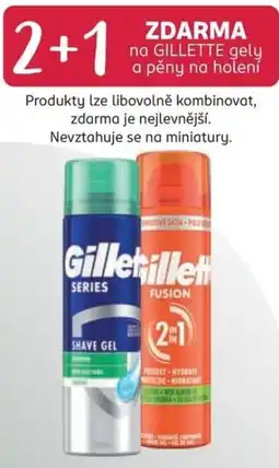 Rossmann Gillette gely a pěny na holení nabídka