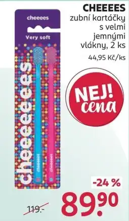 Rossmann cheeesees zubní kartáčky s velmi jemnými vlákny nabídka