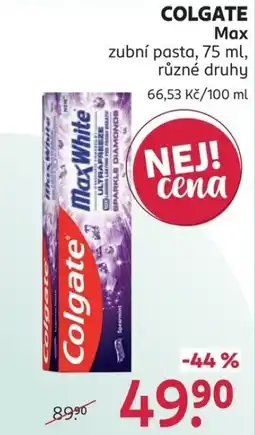 Rossmann Colgate Max zubní pasta nabídka
