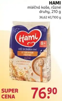 Rossmann Hami mléčná kaše nabídka
