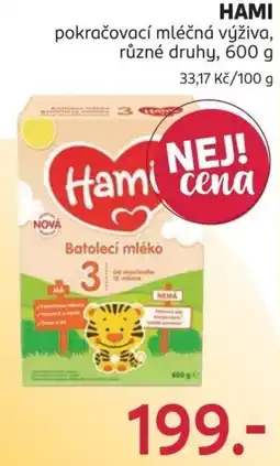 Rossmann Hami batolecí mléko 3 nabídka