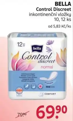 Rossmann Bella control discreet inkontinenční vložky nabídka